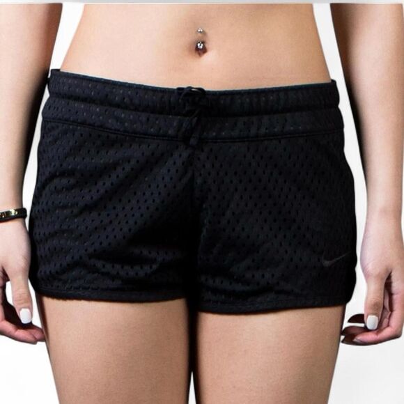 NikeLow Waist Blackout Dri-Fit Mesh Athletic Shorts W/ Drawstring Waist. M. - Picture 8 of 8